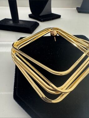 Source Unknown Gold-Tone Layered Square Bangle Bracelet - Women's Jewelry